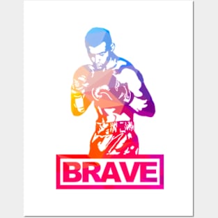 Brave Boxer Diagonal Colors Posters and Art